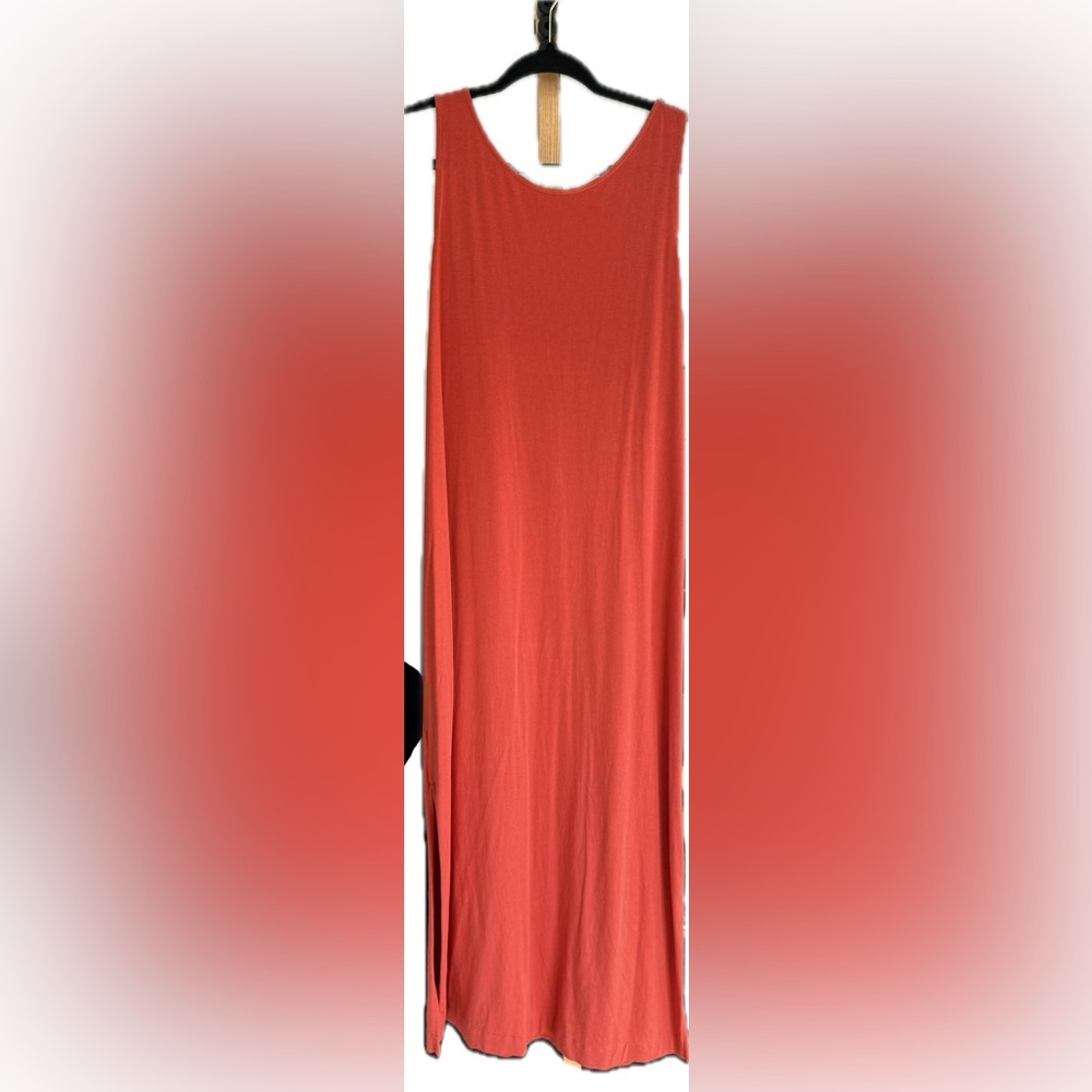 Cuyana Wrap Maxi Dress - size L - Blood Orange